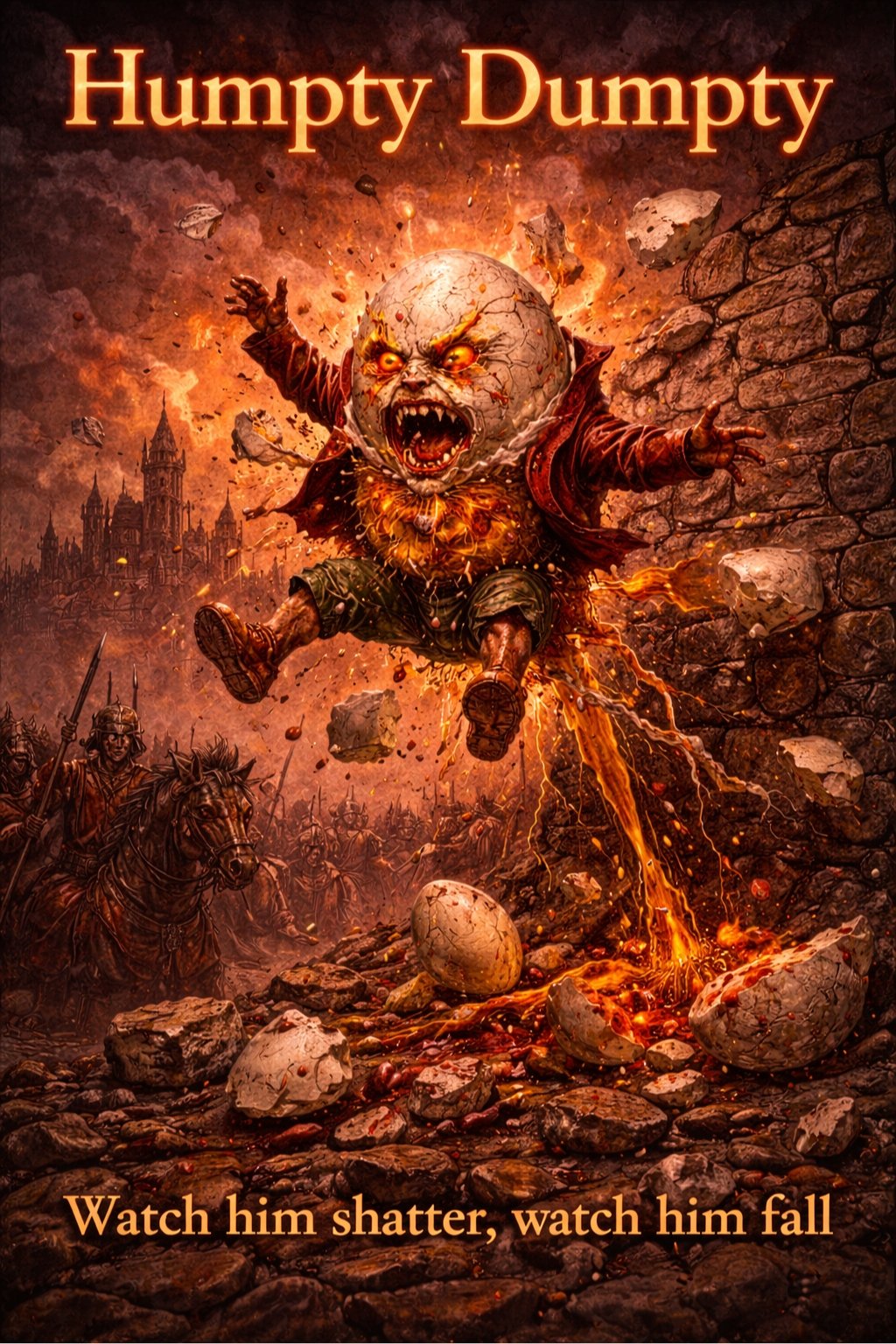 Humpty Dumpty's grotesque fall